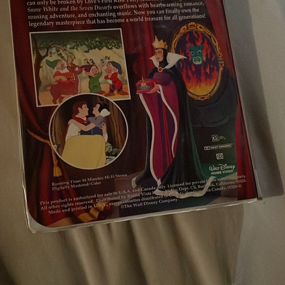 Walt Disney’s masterpiece Snow White and the Seven Dwarfs vhs in original case - Picture 6 of 9